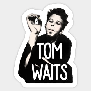 Tom Waits / Retro Styled Fanart Design Sticker
